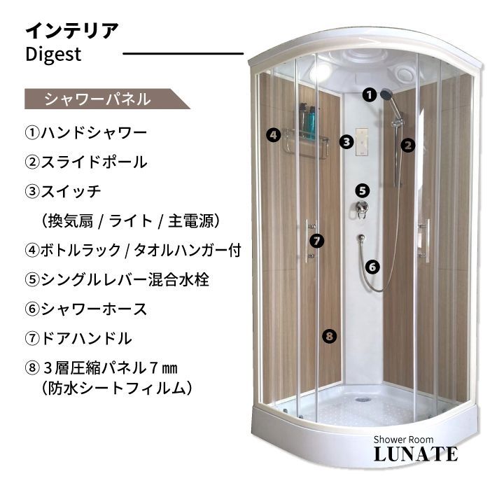 シャワーユニット Lunateシリーズ