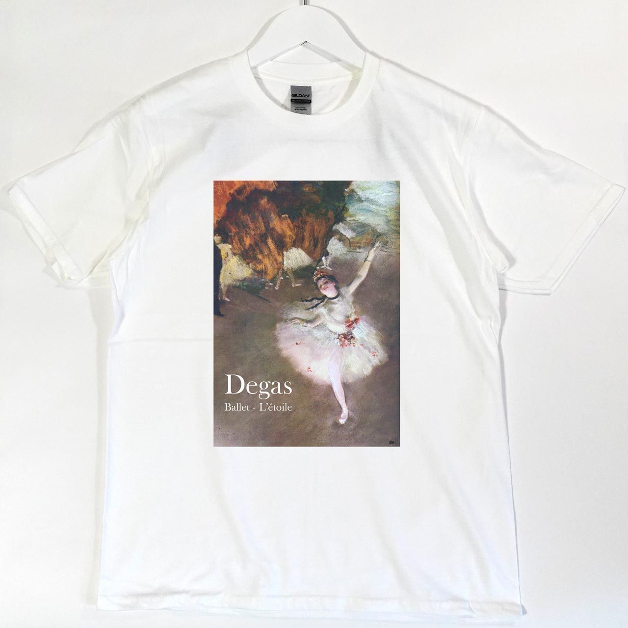 踊りの花形 エトワール / エドガー・ドガ 半袖 白 Tシャツ ホワイト 