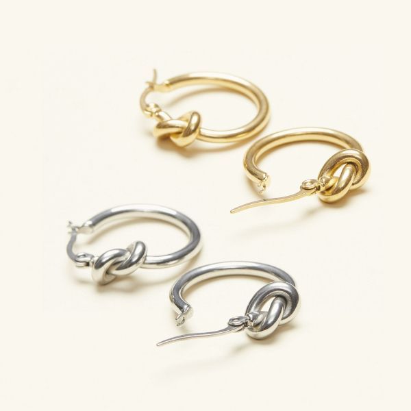 SHAPES STUDIO/French Knot フープ ピアス SHAPES STUDIO】 French Knot フープピアス*送料込 (Shapes