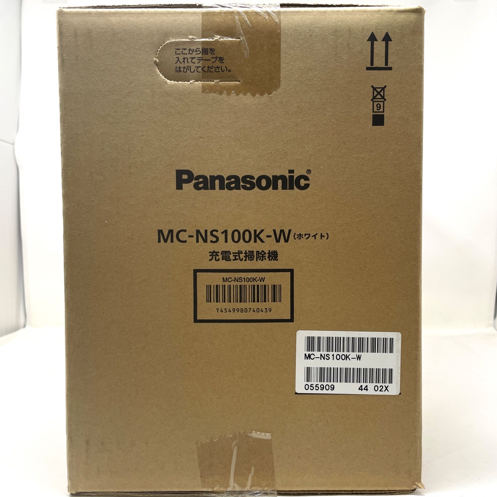 【新品】Panasonic(パナソニック)  MC-NS100K-W  ホワイト  充電式掃除機  コードレススティッククリーナー