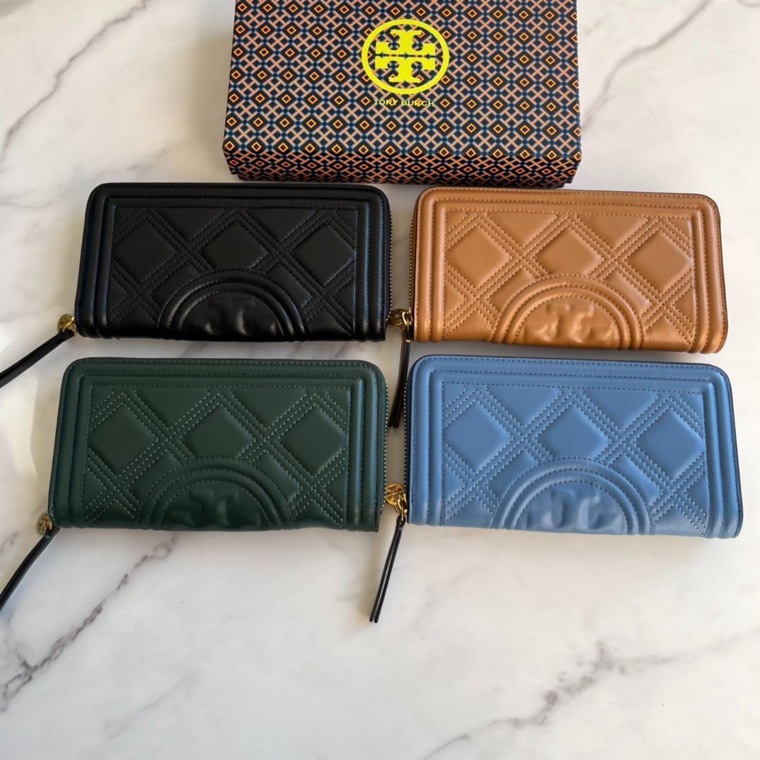 Tory Burch 長財布 コンチネンタル ジップウォレット ファスナー アウトレット品 グリーン #64314 - メルカリ