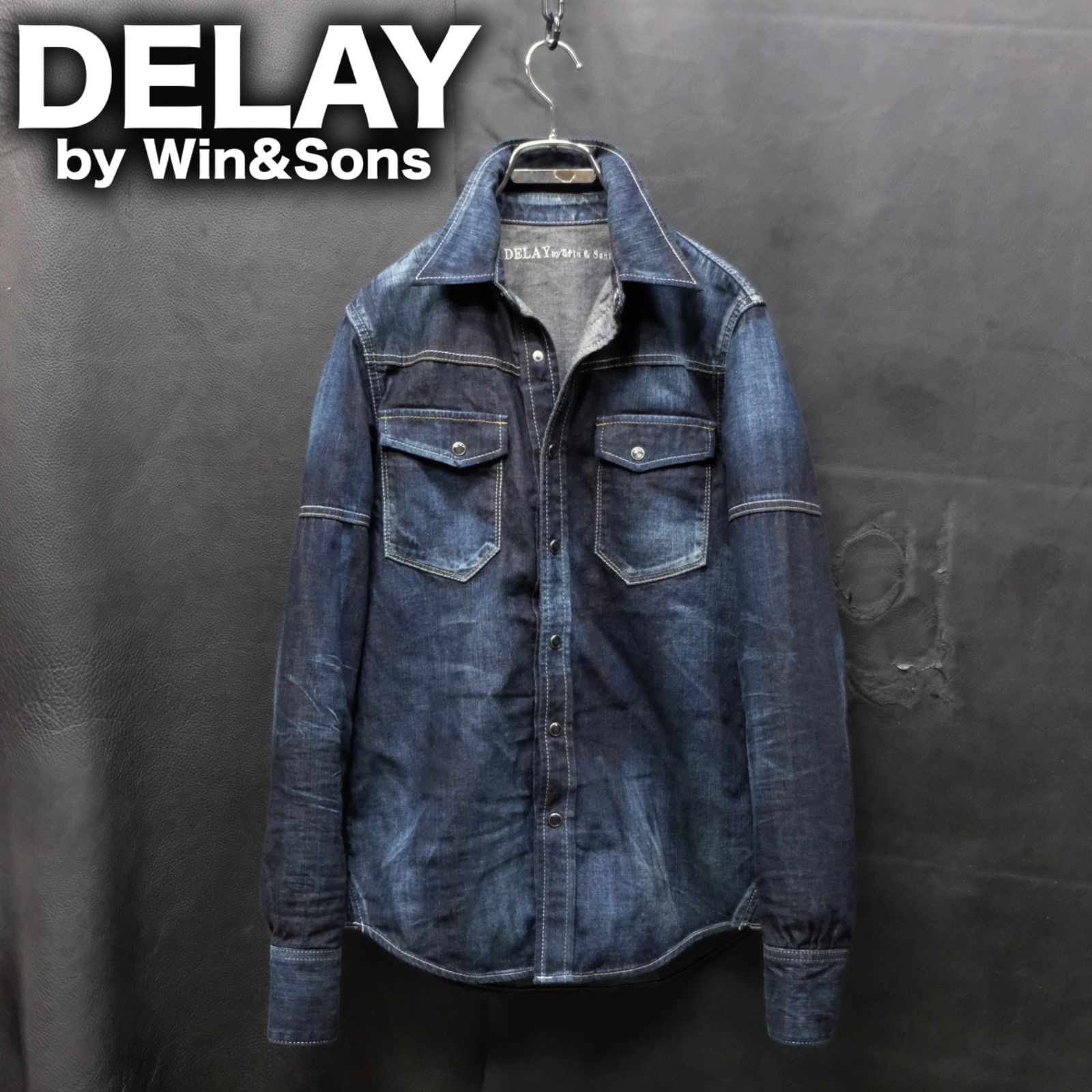 DELAY by Win&Sons ビンテージ加工 ライトオンスデニムシャツ サイズ1