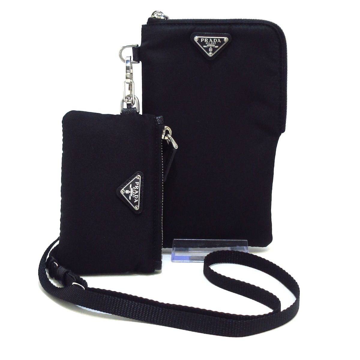 PRADA(プラダ) 携帯電話ケース美品  - 2TT091 黒 スマートフォンケース