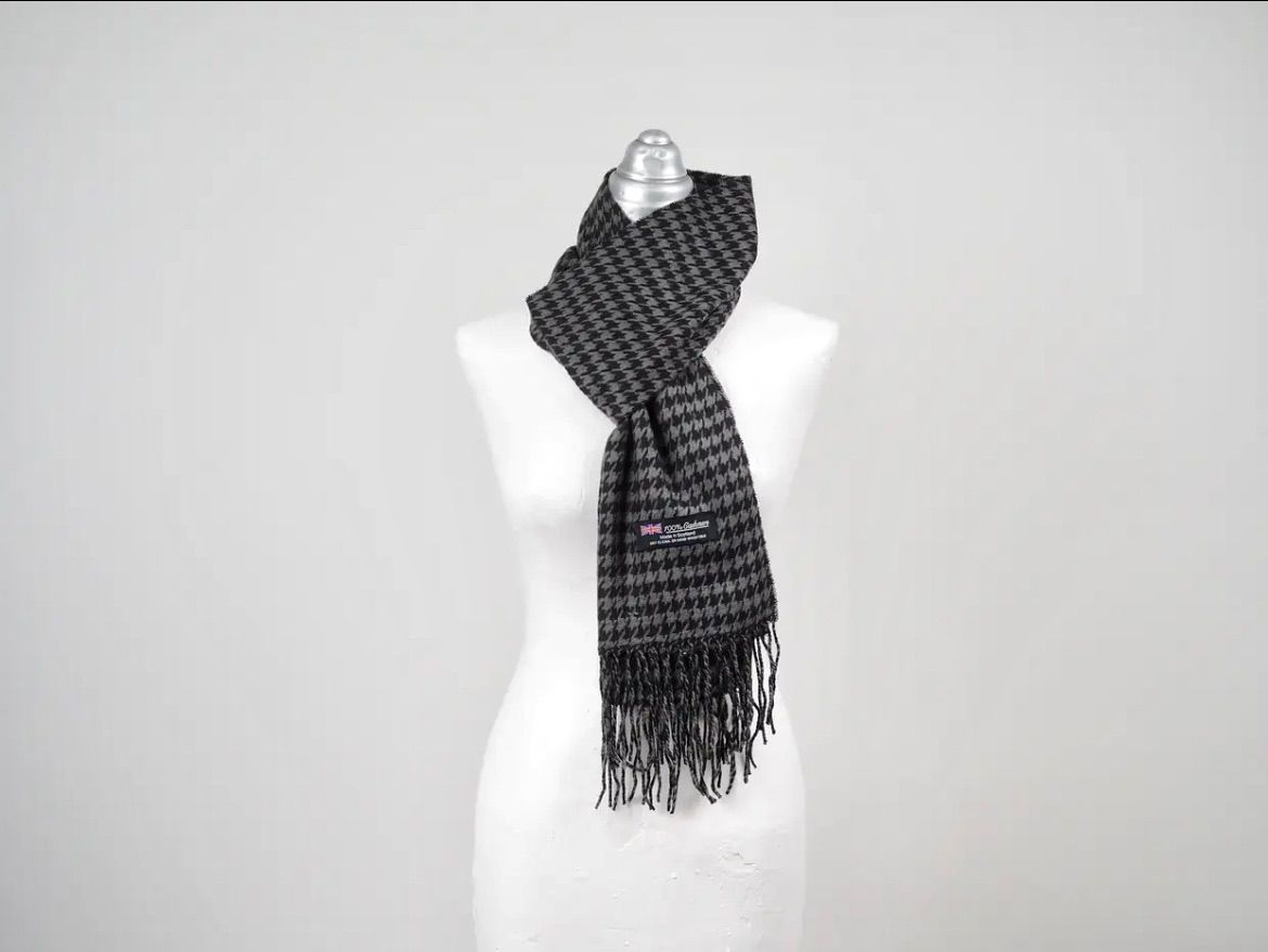 カシミヤ100% マフラー ブラック スコットランド製 メンズ レディース