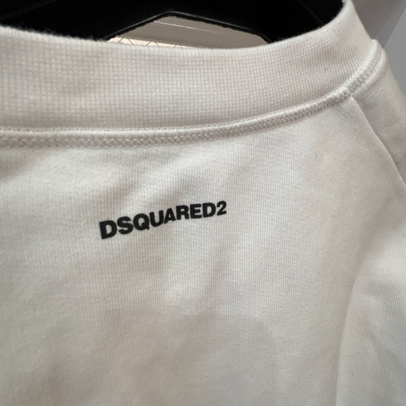 ΩNA429 超綺麗！DSQUARED2 ディースクエアード トレーナー ホワイト I♡D2 sサイズ