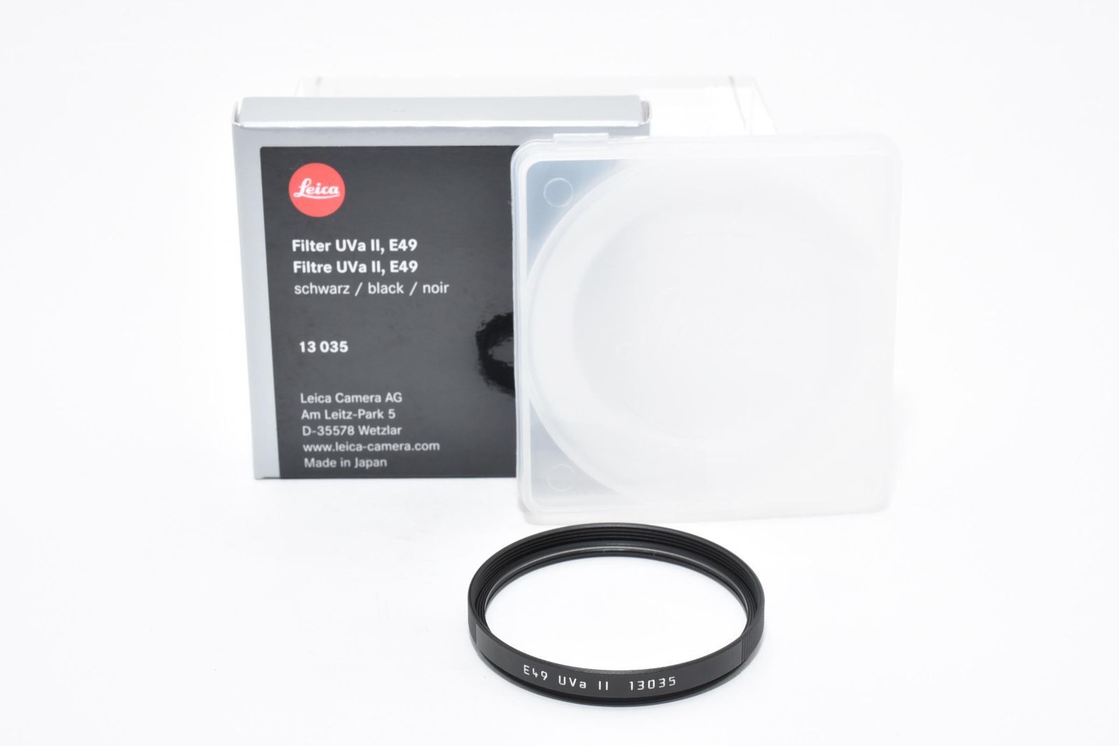 級 ライカ Leica E49 UVa II レンズフィルター 13035 ブラック 送料350円 5P8A510075