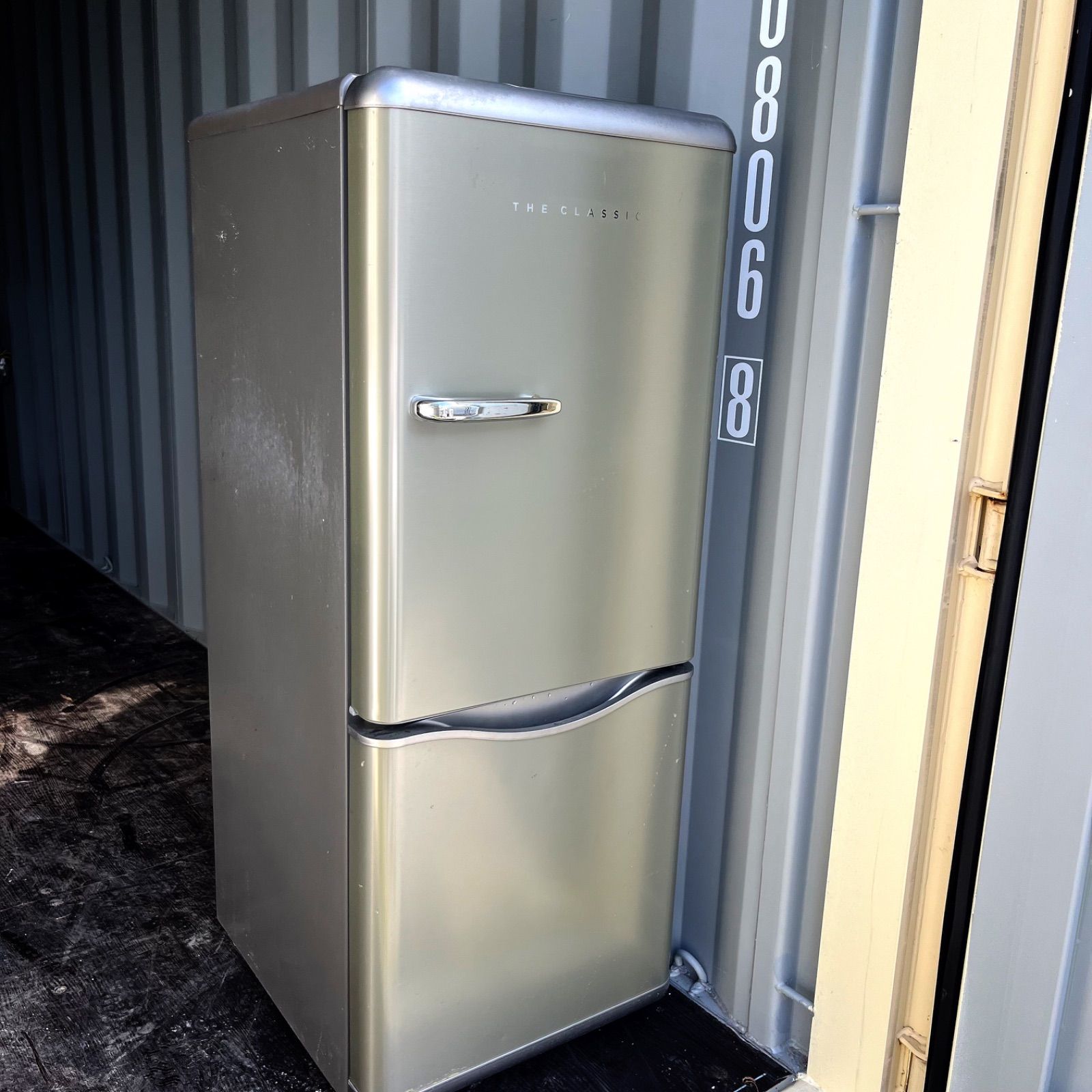 83取付無料！大宇 レトロ風おしゃれデザイン高性能シルバー冷蔵庫！ 83取付無料！大宇 レトロ風おしゃれデザイン高性能シルバー冷蔵庫