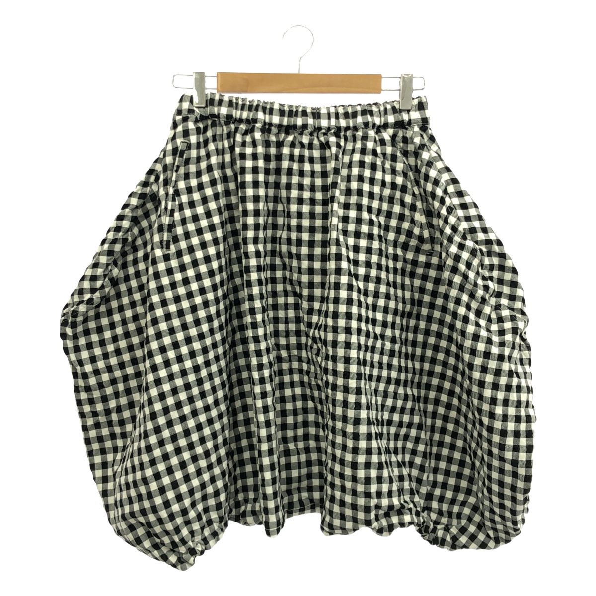 COMME des GARCONS COMME des GARCONS | コムコム | 2013SS | ポリエステル 製品加工 変形 オーバー ドローストリング パンツ | S | ホワイト|ブラック | レディース