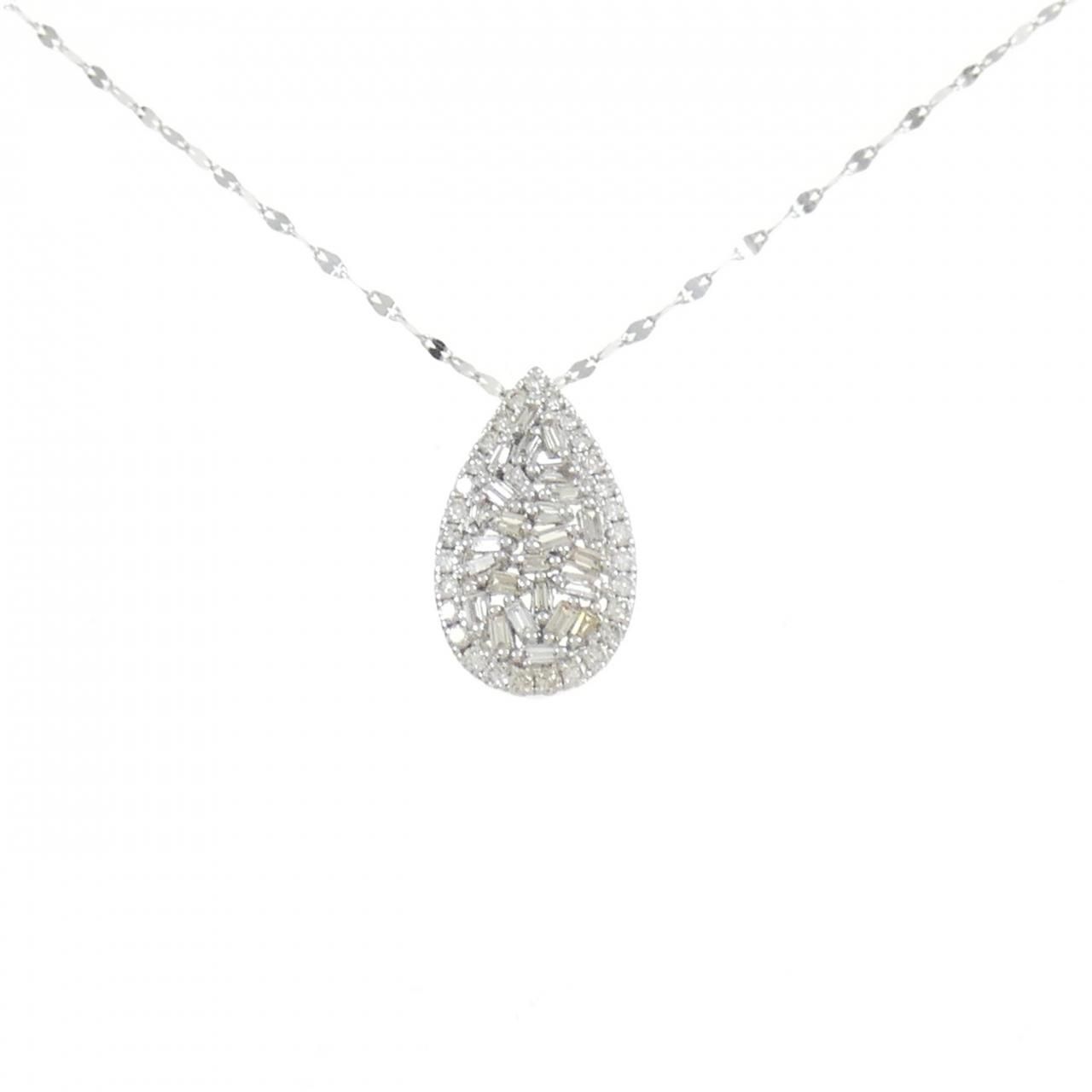 K18WG ダイヤモンド ネックレス 0.30CT 【公式通販】