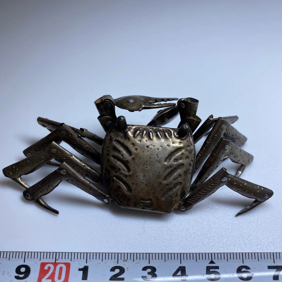 弘美 銀製 自在カニA 24g 最大幅約13㎝ 東Y6-0726 2Fトヒエ