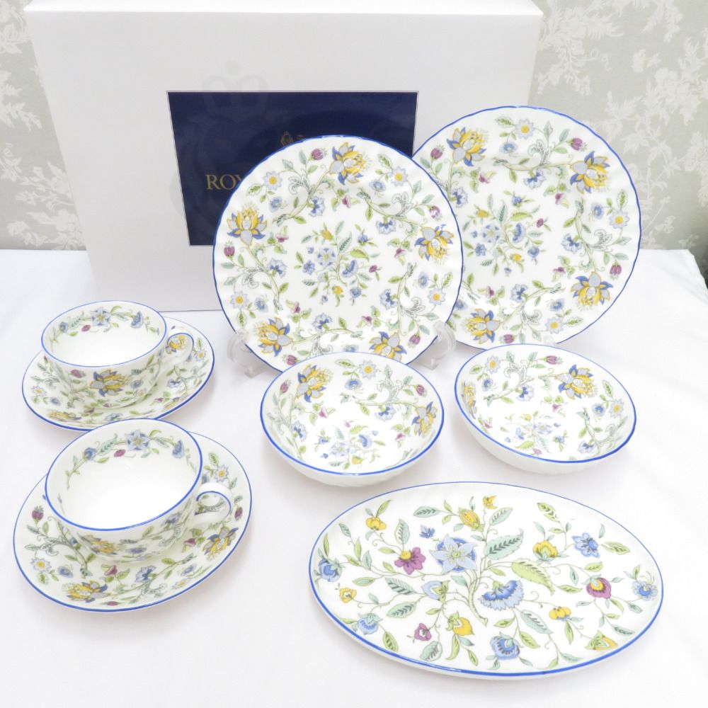 MINTON ミントン ハドンホール ブルー お皿・フルーツソーサー各4枚