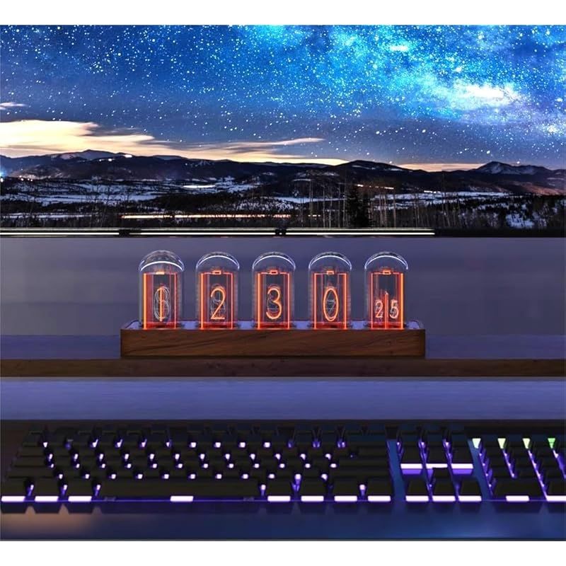 ニキシー管風置き時計 Wi-Fi同期 & 1600万色カスタマイズ可能 Amazon.co.jp: ClocTeck ニキシー管 時計 Wi-Fi同期 & 1600万色