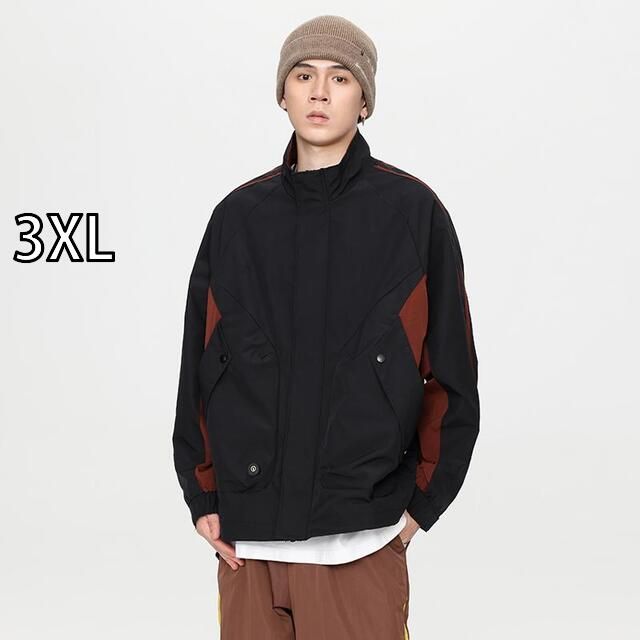 3XL 秋冬 コーデ メンズ 服 シンプル ファッション オシャレ 大人 かっこいい 大きいサイズ ストリート 紳士服 ステッチ スタンドカラー ワークジャケット アウトドア カジュアル 防風 ポケット ジャケット