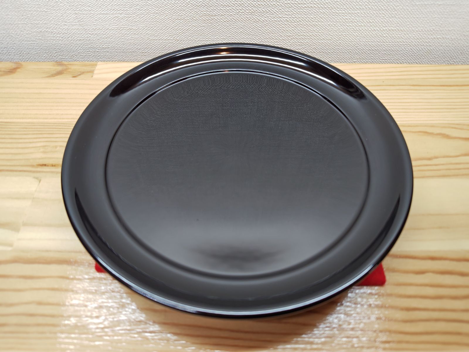 逢絢亭 茶道具 相伝物用品 六寸丸盆 茶入盆 山中塗 木 中村湖彩 共箱入り