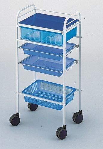 2営業日で発送 アズワン カラ－セット台 C-208 ブル－ 416×300×890mmNCN70000297030-9224-03