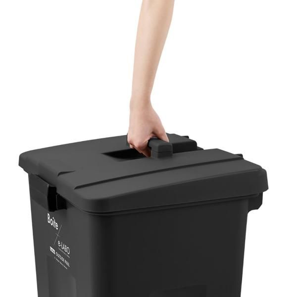 【新品・2営業日で発送】天馬 ゴミ箱 フタ付き 70L 屋外 ワンタッチ開閉 大容量 ブラック 幅47×奥行40×高さ65cm ELB-TOP70 Boite e-LABO タッチオープン
