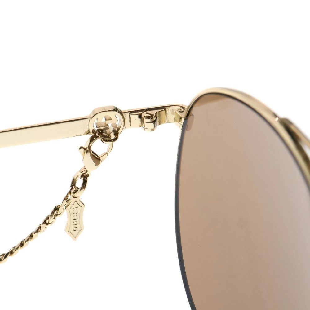 GUCCI アイウェアチェーン付き ティアドロップ サングラス GG1088S グッチ サングラス GUCCI GG1088S 001 61サイズ ティアドロップ