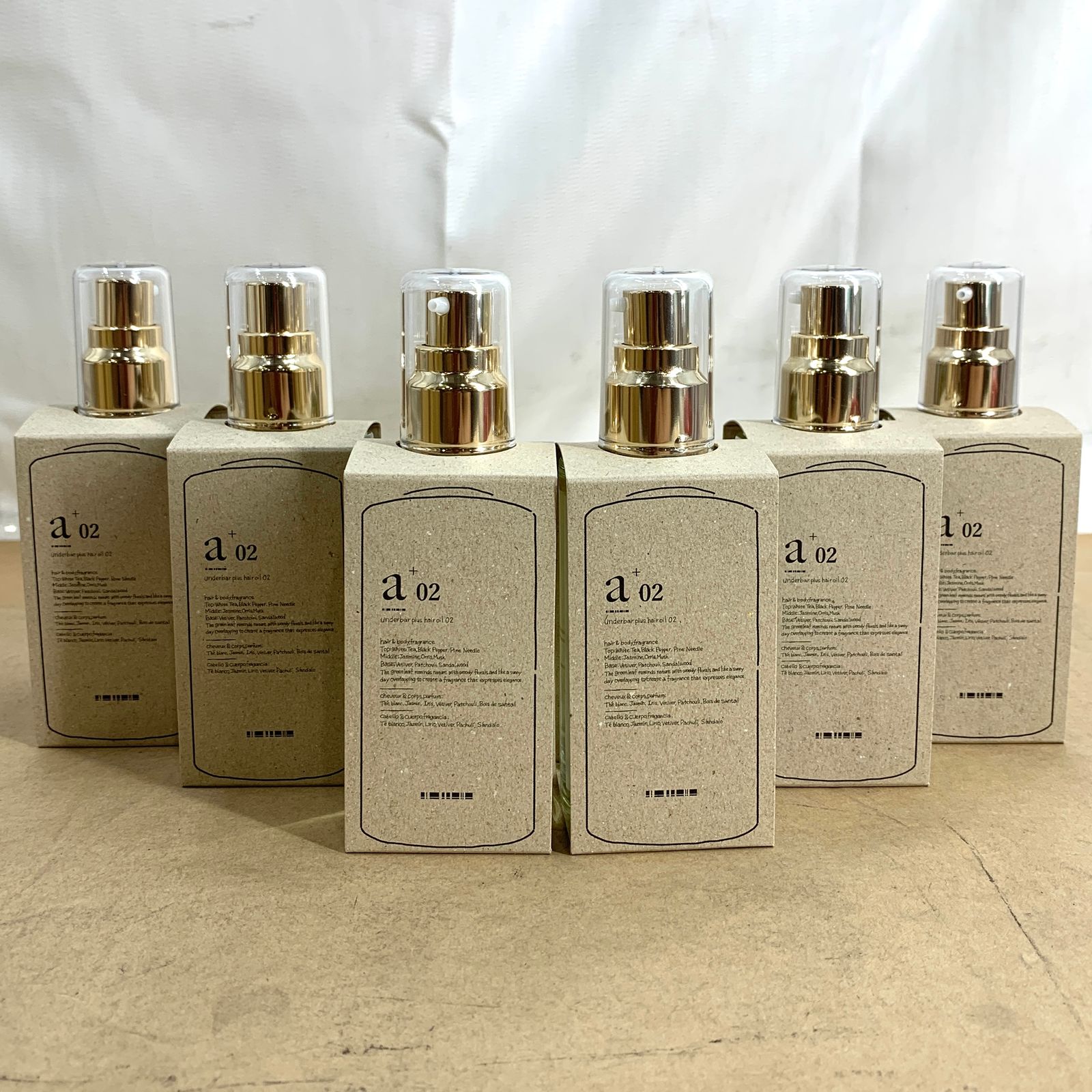 開封済・未使用品】【6本】アンダーバープラス へアオイル 02 92ml