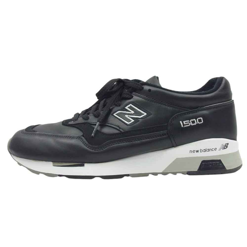 NEW BALANCE ニューバランス M1500BK オールレザー ローカット スニーカー ブラック系 28.5【中古】
