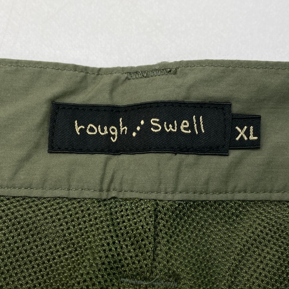サイズ：XL ROUGH&SWELL ラフアンドスウェル  ハーフパンツ  カーキ系 [240101490273] ゴルフウェア メンズ ストスト サイズ：XL ROUGH&SWELL ラフアンドスウェル ハーフパンツ