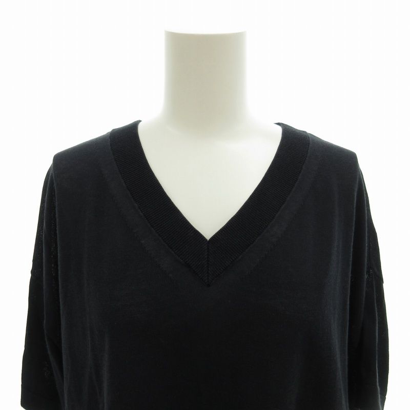 新品タグ付き【セオリー】上品な質感 半袖ニット カットソー S(M) Theory - 新品タグ付き【セオリー】上品な質感 半袖ニット