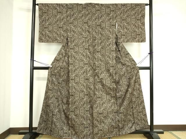 平和屋着物□本場染大島紬 花丸文 正絹 逸品 BAAU5904mz 平和屋