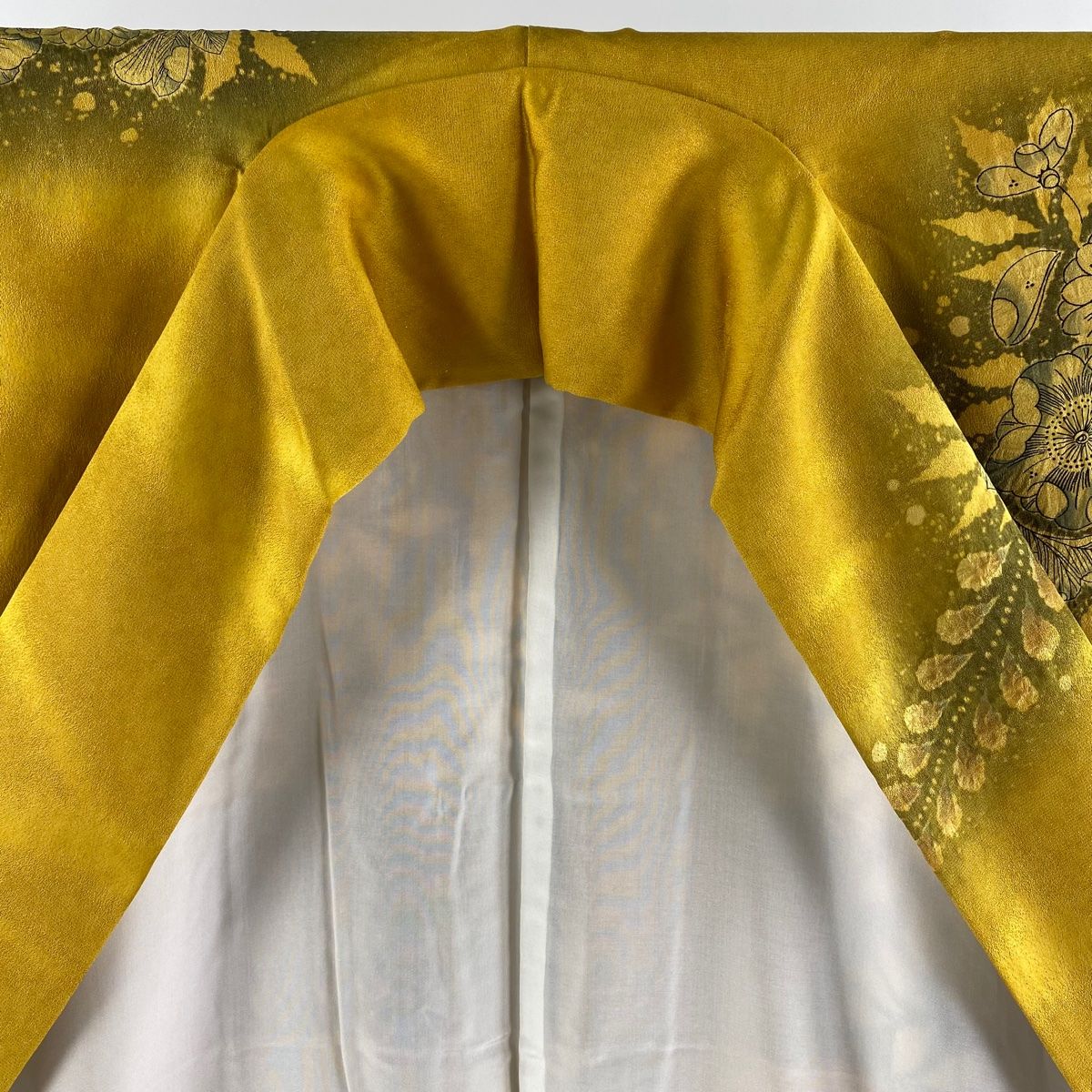 振袖 身丈158.5cm 裄丈65cm M 袷 徳永憲峯 落款 辻が花 銀通し ぼかし  