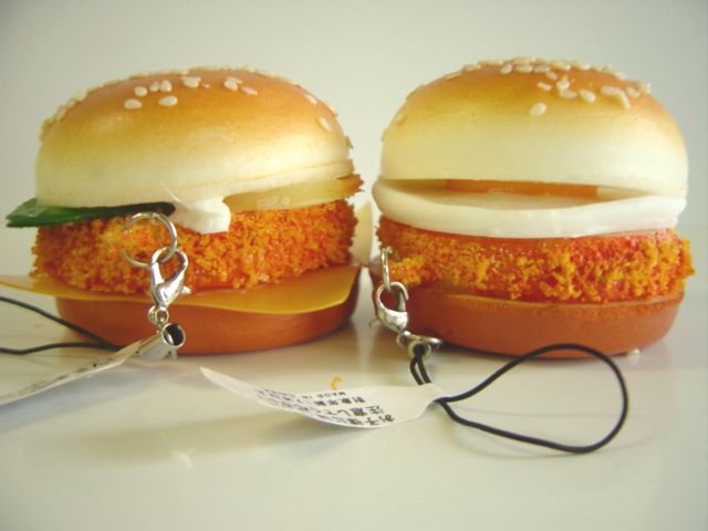 ♯Hpi09OBハンバーガースクイーズマスコットストラップ全4種