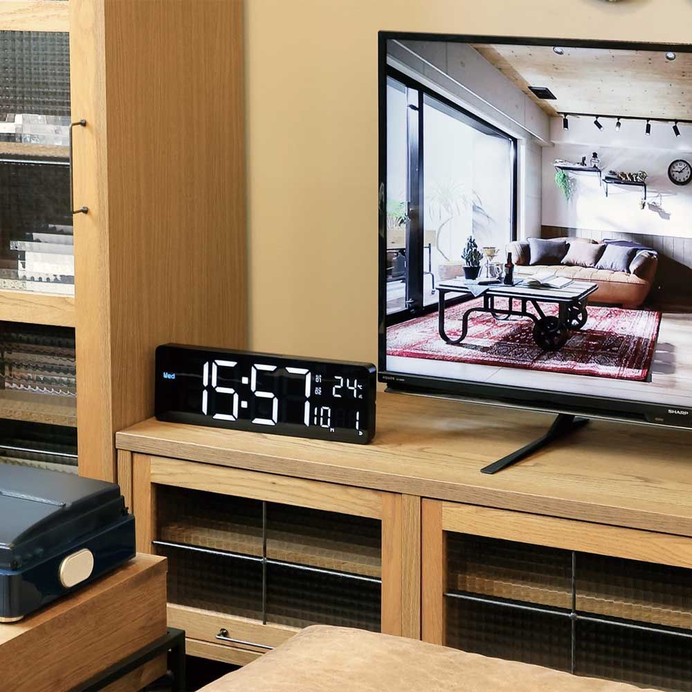 置時計 置き掛け兼用 SLOWER LED Wi-Fi クロック Camino カミーノ ホワイト ブラック SLW428 wifi AC USB アダプター付