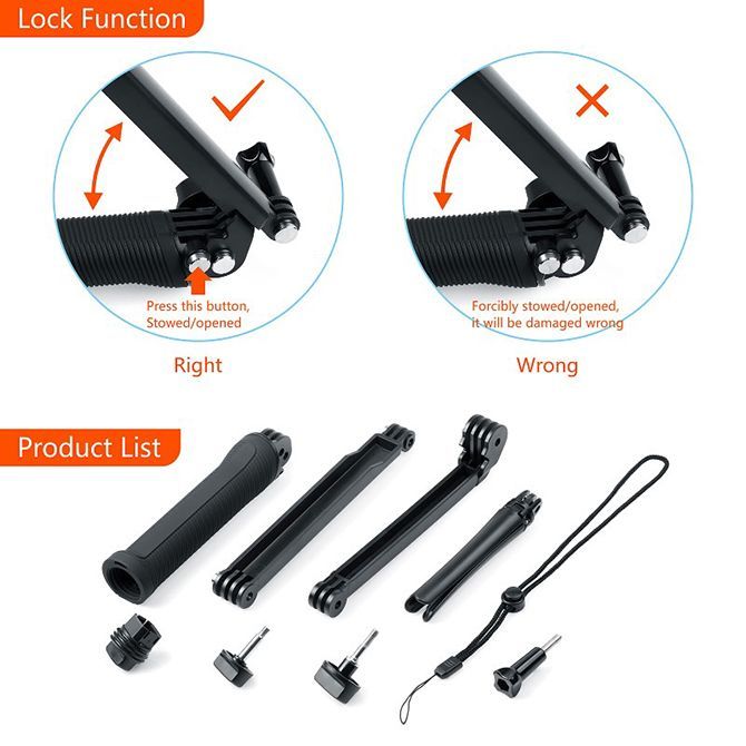 ゴープロ 3WAY 純正品 ゴープロアクセサリー 自撮り棒 GoPro ゴープロ アクセサリー 3way 自撮り棒 アクションカメラ