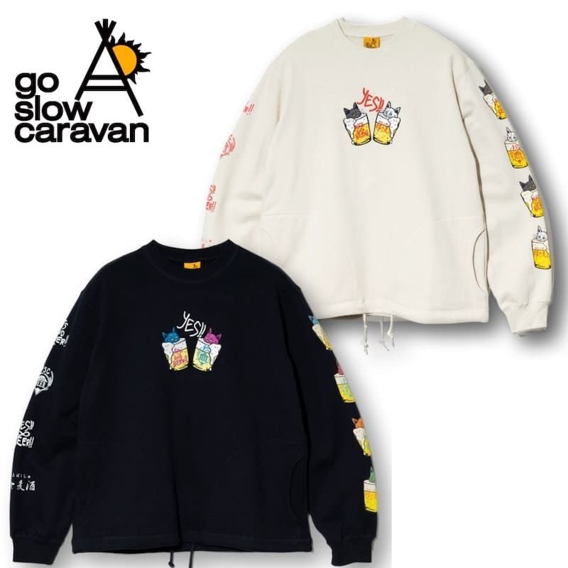 Goslow caravan go slow caravan 猫 go slow caravan スイカ 猫 半袖 Tシャツ ショートスリーブ プリント 半袖Tシャツ 白 黒 ホワイト ブラック 綿100 ゆったりシルエット デイリーウェア 341926の通販は - STUDIO RKD 通販サイト