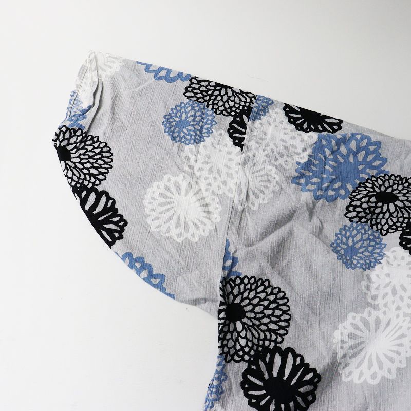 美品【SOU・SOU(ソウソウ)】貫頭衣 高島縮 薙刀長方形衣 ロングワンピース 高島縮 20/20 薙刀長方形衣（なぎなたちょうほうけい）／百花