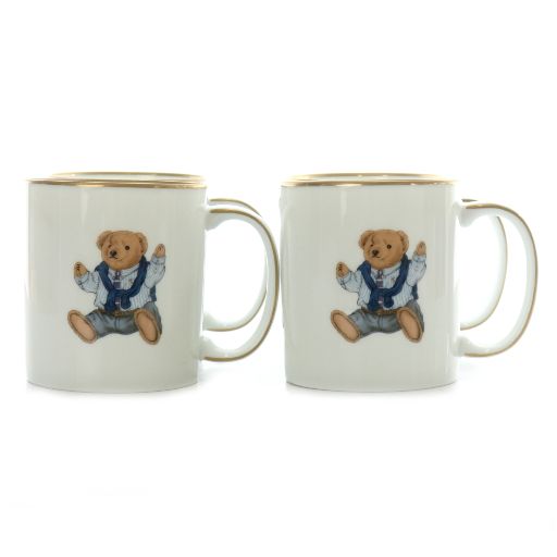 ラルフローレン RALPH LAUREN ポロベアー POLO BEAR マグカップ コップ 4個セット 陶器 白 ホワイト 金 ゴールド |MP GY18