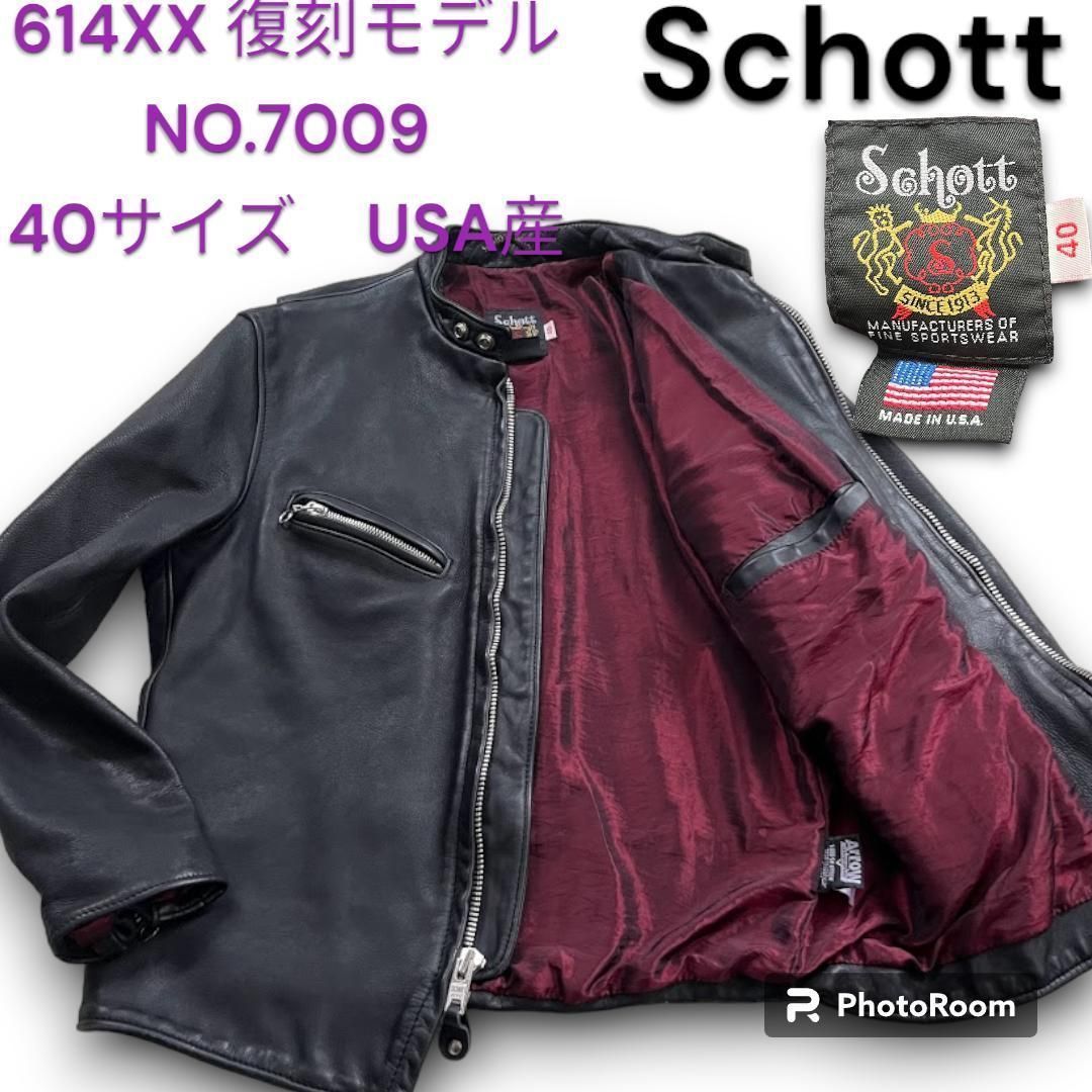 ☆最終セール☆１２/２５日まで 美品 schott ショット 641XX 日本限定復刻盤 7009 シングルライダースジャケット レザージャケット  ブラック 黒 メンズ 40 ステアハイド 牛革 ライダー ツーリング 定価１１５０００円 - メルカリ