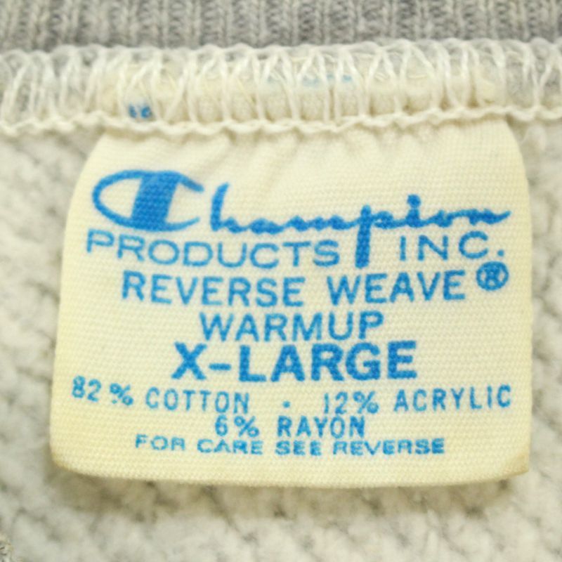 70s USA製 vintage Champion 3段プリント カレッジ 単色タグ リバース