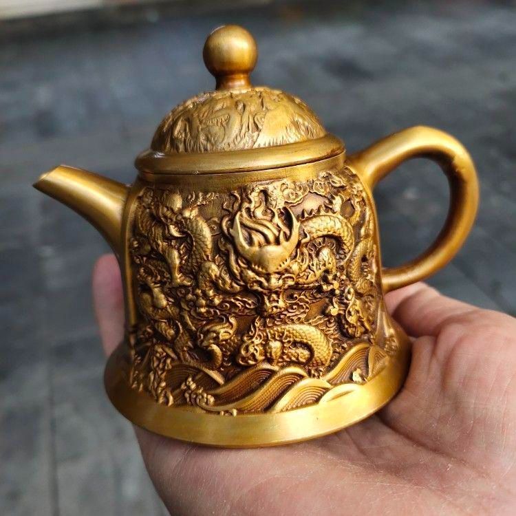 銅製 鎏金金魚酒壺 茶壺 茶道具 香道具 装飾品 工芸品 美術品 置物 銅製 鎏金金魚酒壺 茶壺 茶道具 香道具 装飾品 工芸品 美術品 置物