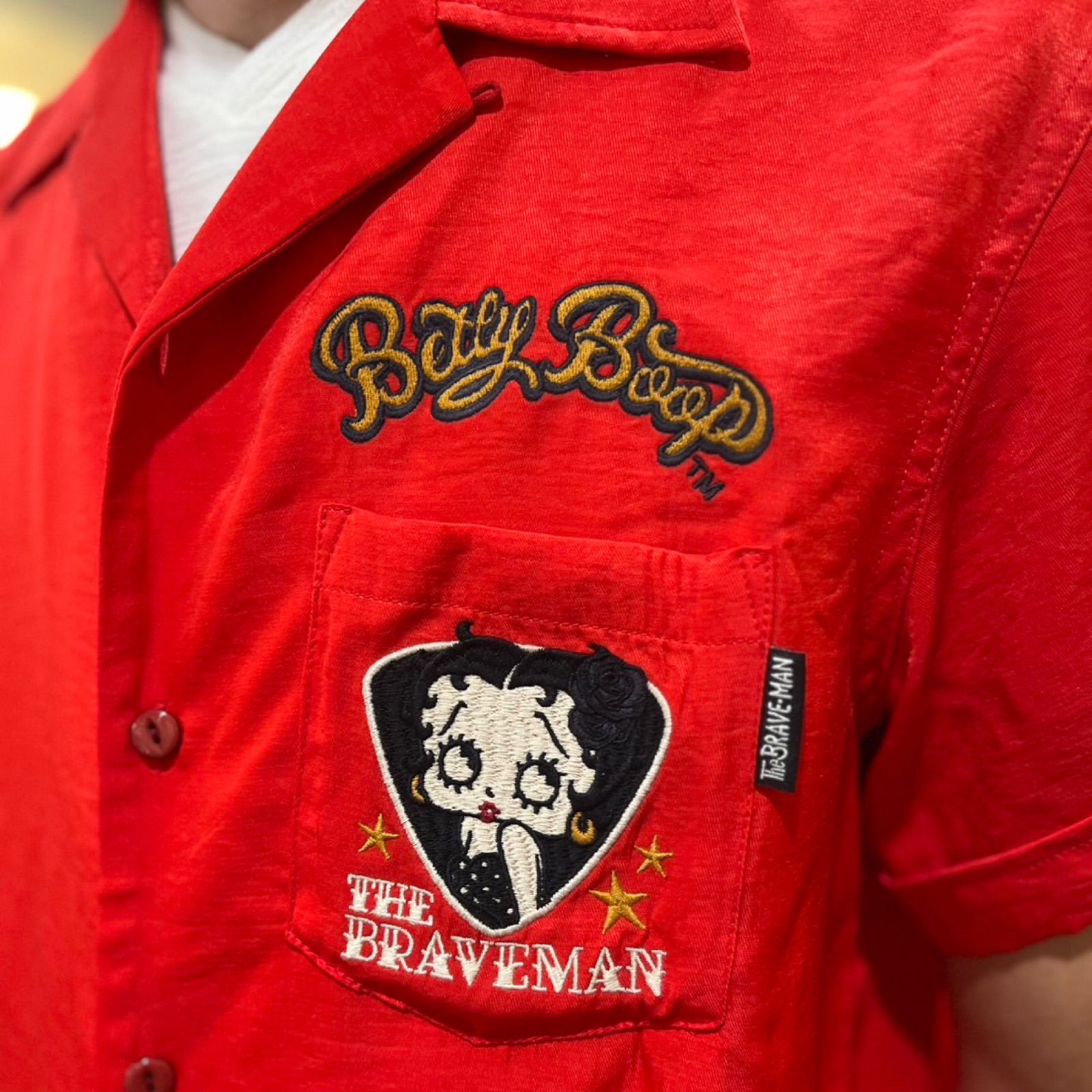 ⭐️BRAVE-MAN ギター&ベティ半袖開襟シャツ⭐️ブレイブマン 開襟  