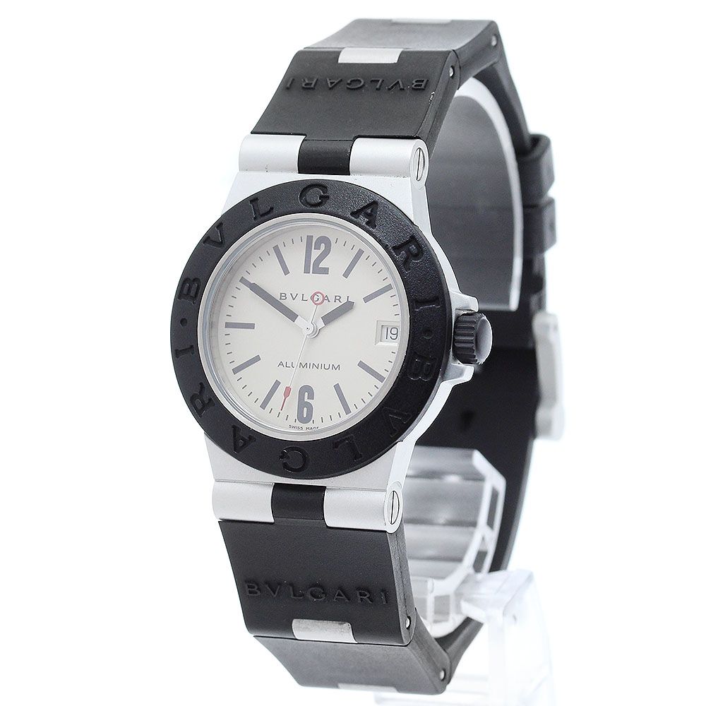 ブルガリ　アルミニウム　AL32A ブルガリ BVLGARI AL32A アルミニウム デイト クォーツ ボーイズ