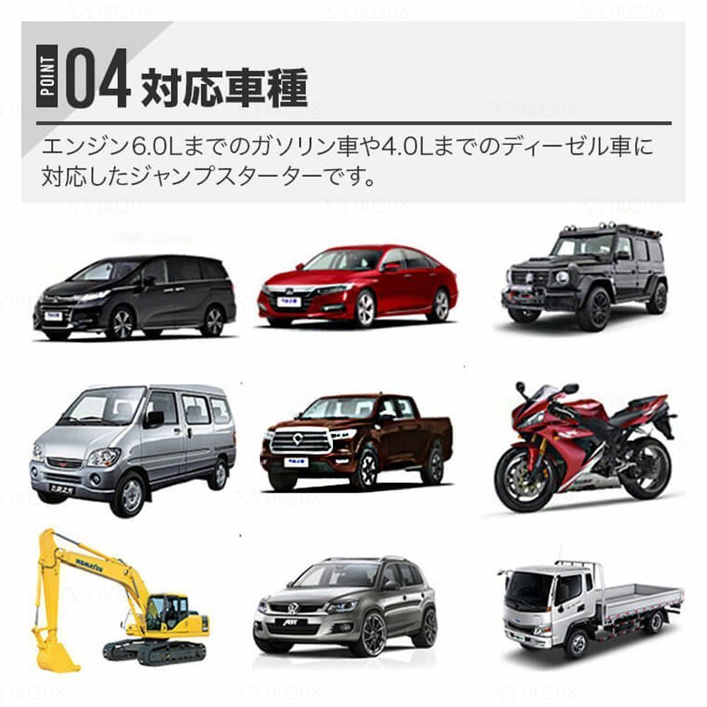ジャンプスターター 緊急始動 12V 車用品 39800mAh 大容量 バッテリー上がり モバイルブースター ピーク800A 安全 モバイルバッテリー FFCRYSTALESIA_COM