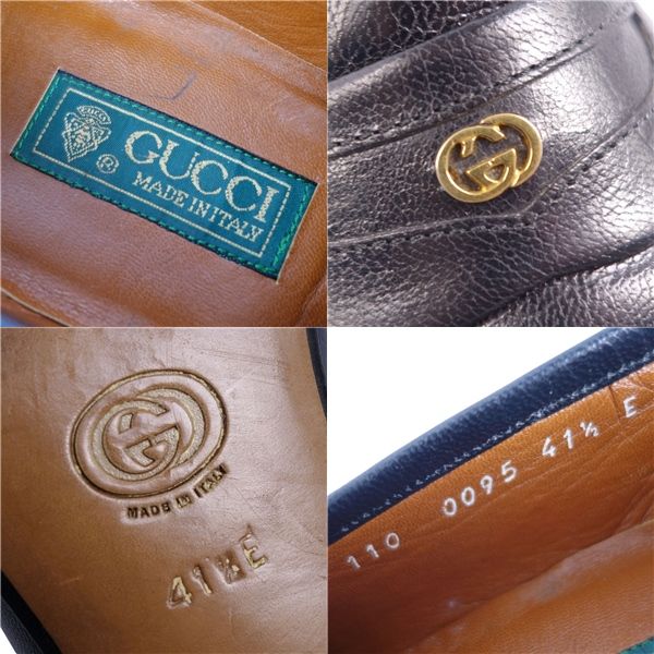 美品 Vintage グッチ GUCCI ローファー モカシン GG金具 レザー - メルカリ