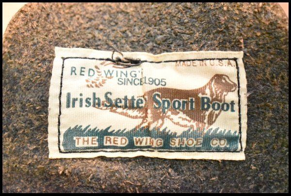  7 5 D 犬タグ 98年 レッドウィング 8165 アイリッシュセッター 黒 ブラッククローム プレーントゥ ブーツ redwing FI 381 ワークブーツ ブーツ 革靴