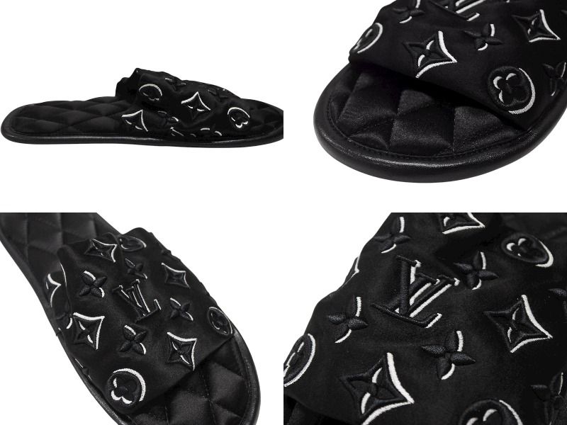 ルイヴィトン　ルームシューズ　スリッパ　モノグラム　ホーミーライン　ミュール美品 極美品 LOUISVUITTON ルイヴィトン ホーミーライン ルームシューズ