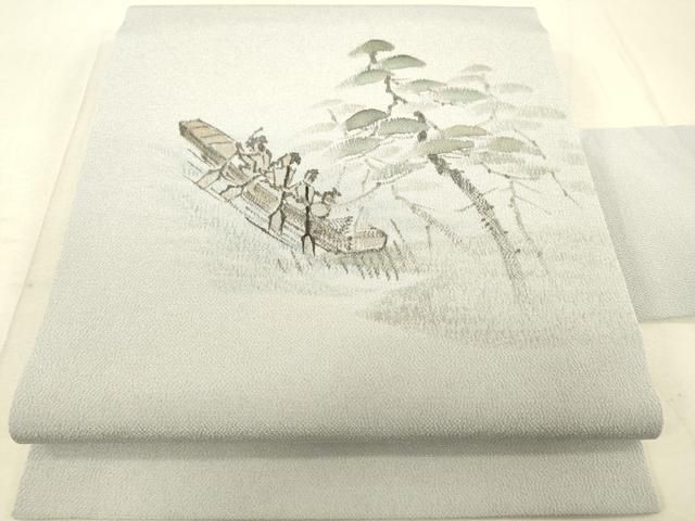 平和屋着物○全通柄九寸名古屋帯 絞り 辻が花間道 鬼