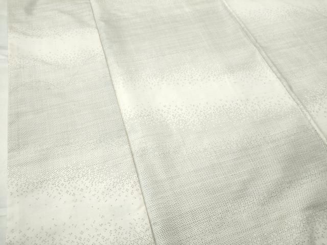 平和屋着物○本場大島紬 白大島 9マルキ 薩摩白妙 むらなか謹製 証紙