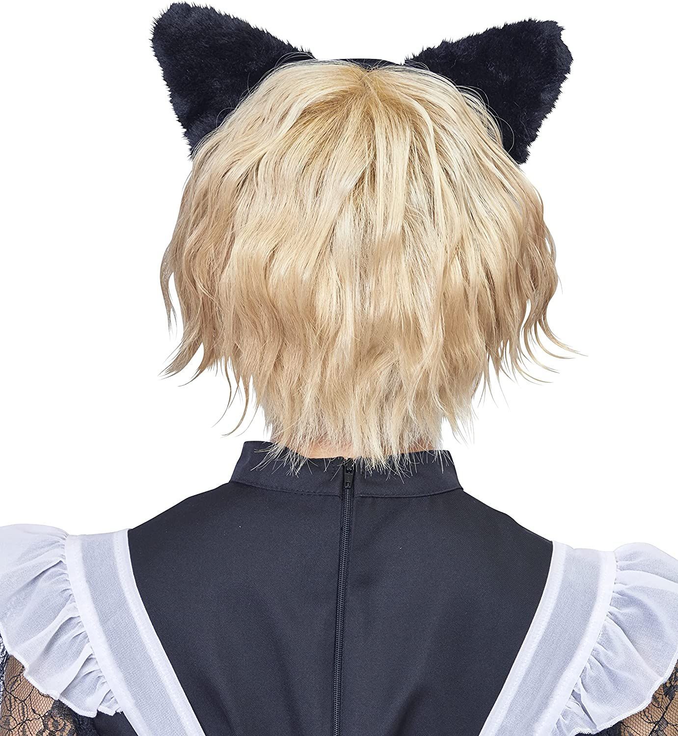 最大82%オフ! 猫耳ピン コスプレ 和風 コスプレ衣装 コスチューム 小物 〔和柄猫耳ピン 黒〕 パッチン留め ヘアピン 『花鳥風月』
