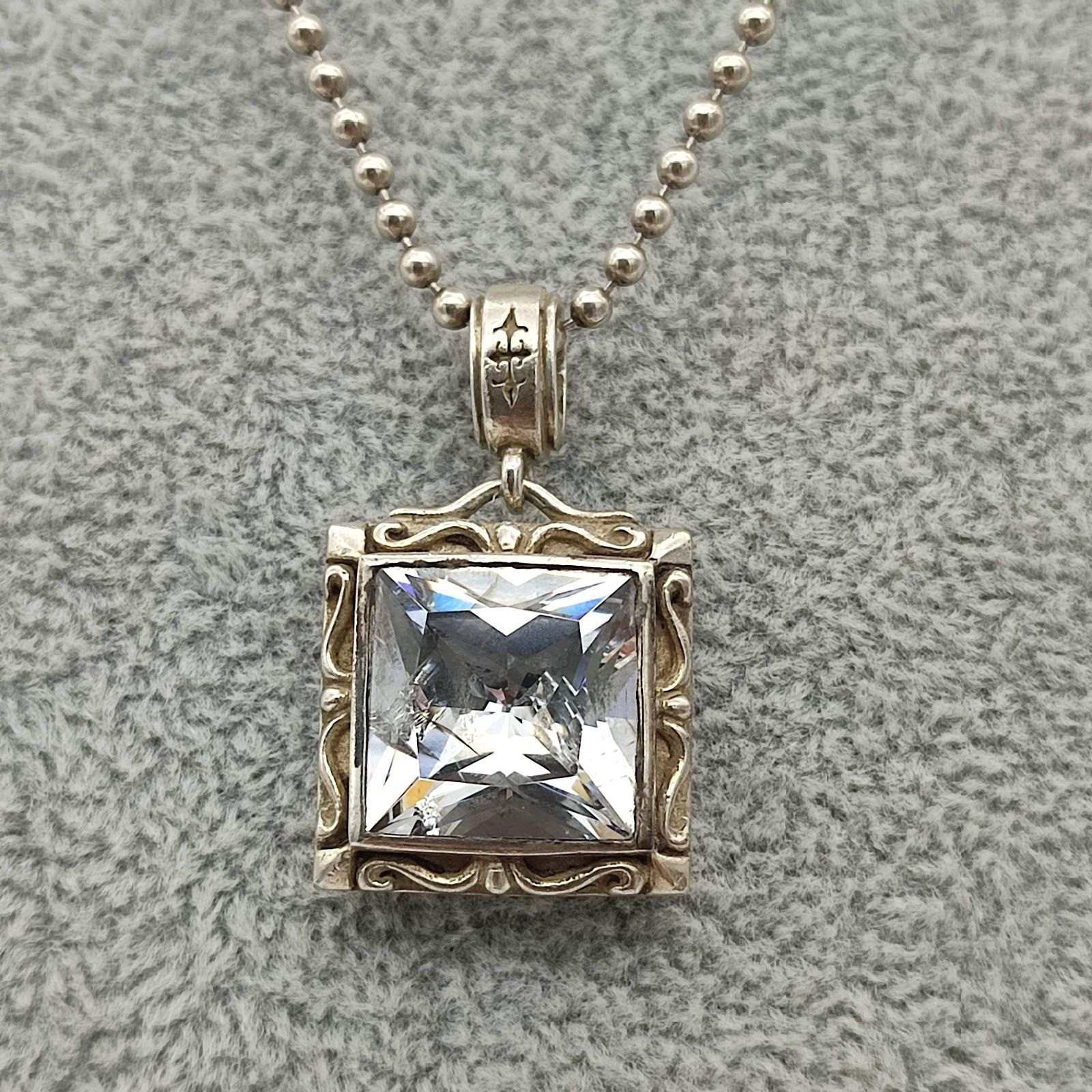 美品】ジルコニアペンダントトップ MB刻印 SILVER シルバー925 - メルカリ