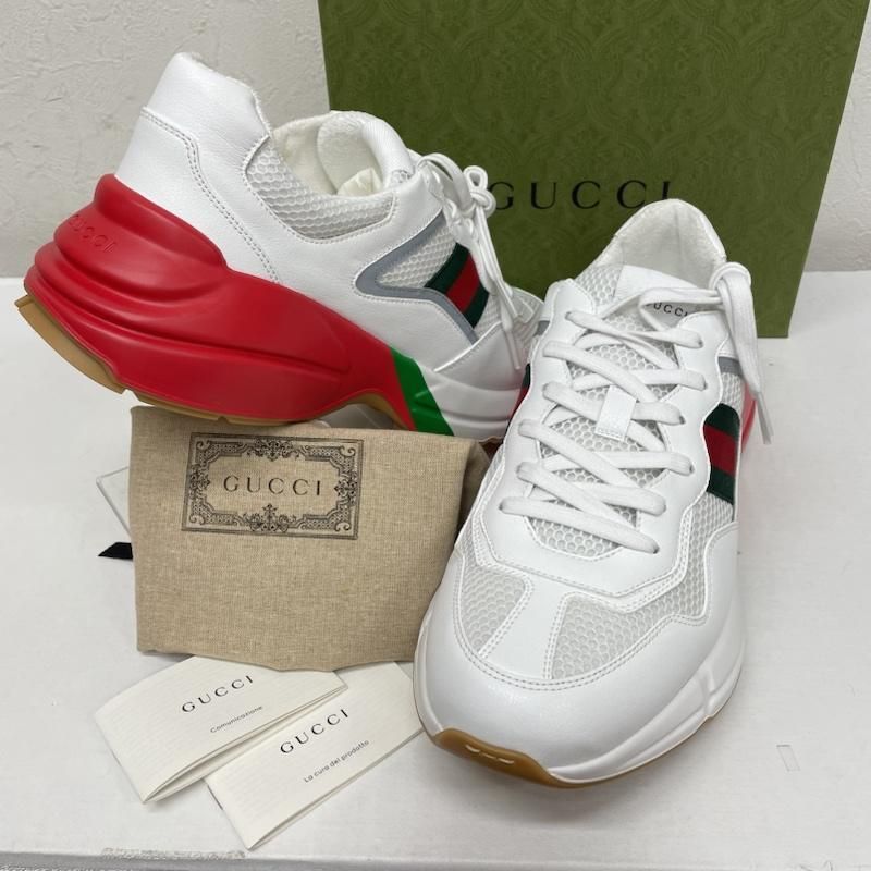 GUCCI 473Q ライトン キャンバス ダットスニーカー シェリーライン