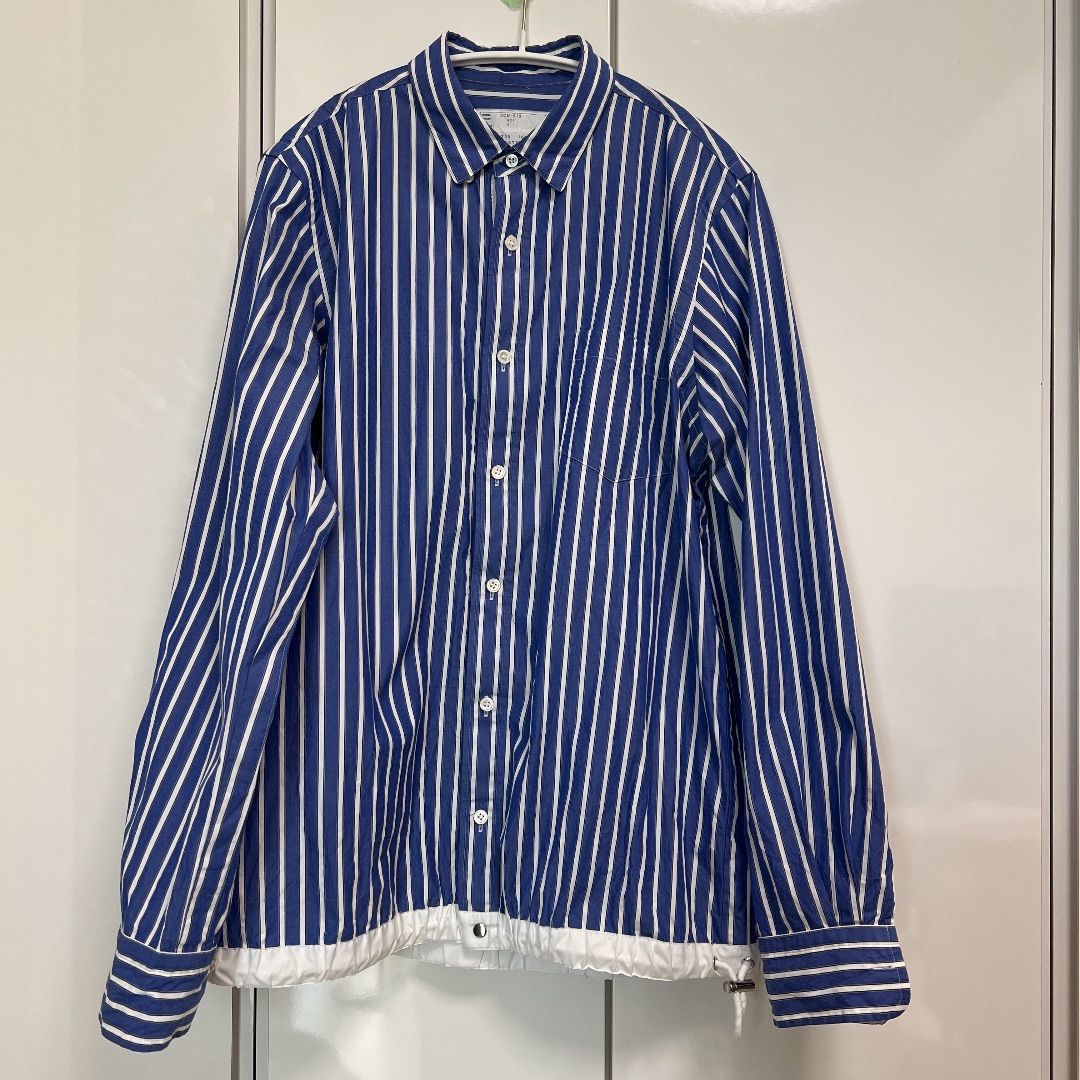 sacai ドローストリングストライプシャツ サイズ3 - メルカリ