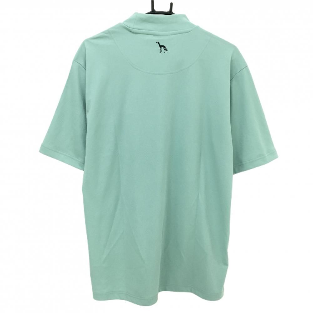 超美品】アダバット 半袖ハイネックシャツ ライトグリーン×黒 肩