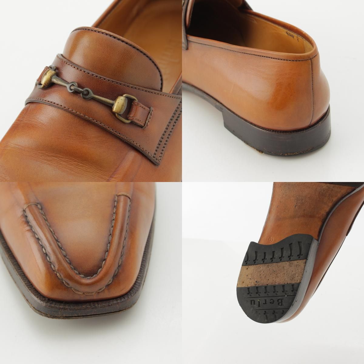 ベルルッティ　8 ブラウンレザー ローファー ベルルッティ レザー ローファー 8 メンズ ブラウン フェデリコ